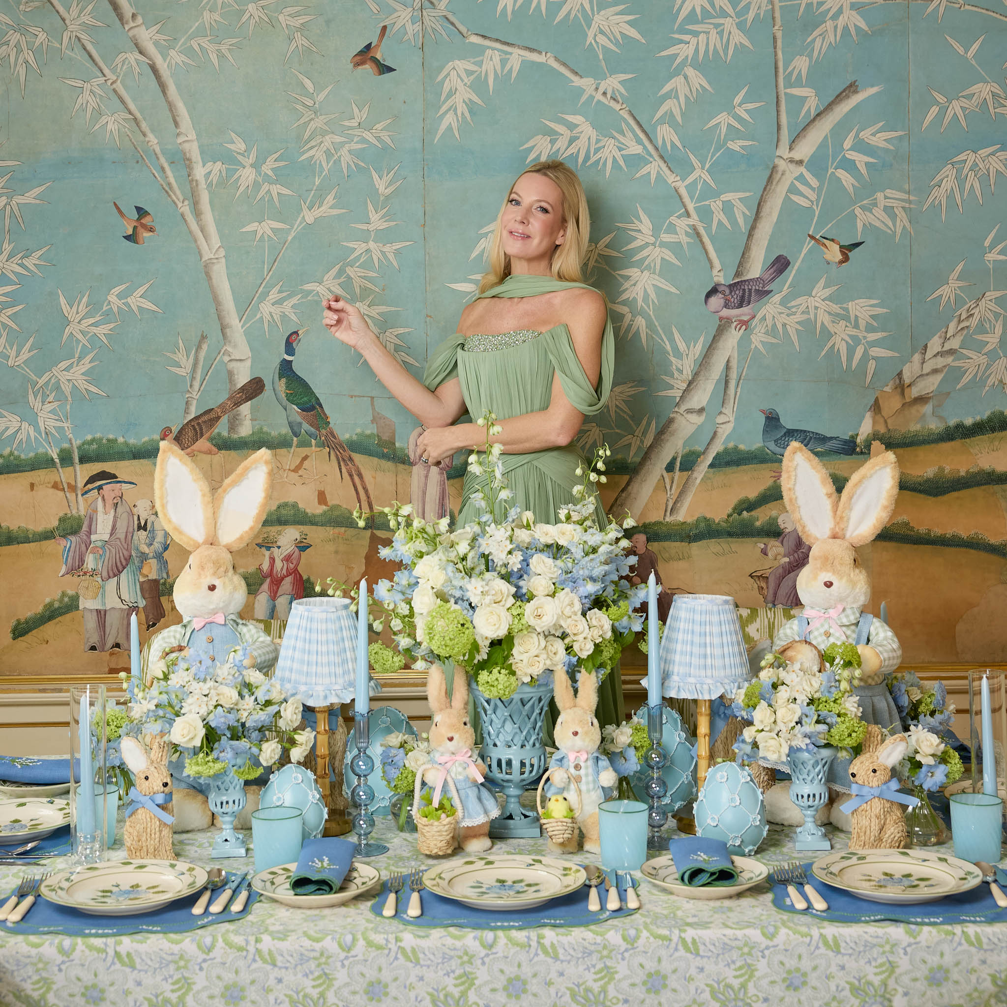 Mini Adelaide Soft Blue Lattice Urn Vase