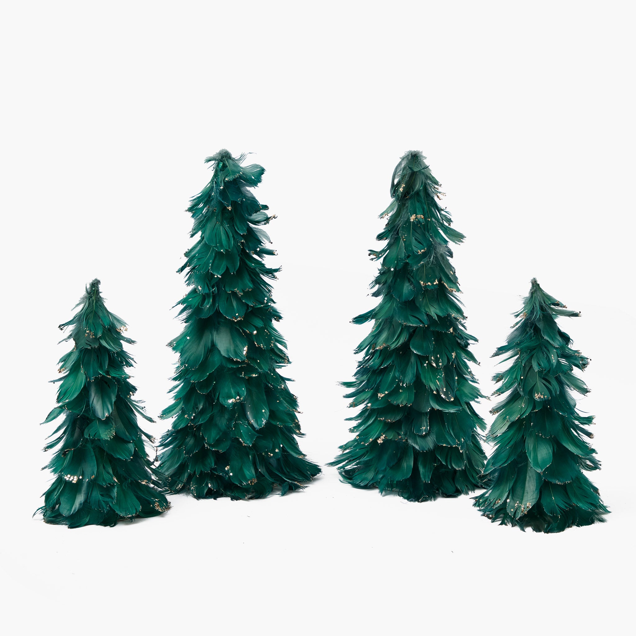 Forest Green Feather Tree Family