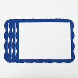 Alex White & Navy Appliqué Placemats & Napkins (Set of 4)