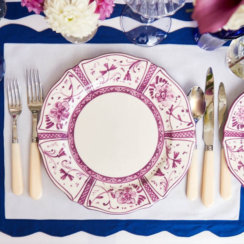Purple Cadíz Hand Painted Dinner & Starter Plates (Set of 8)
