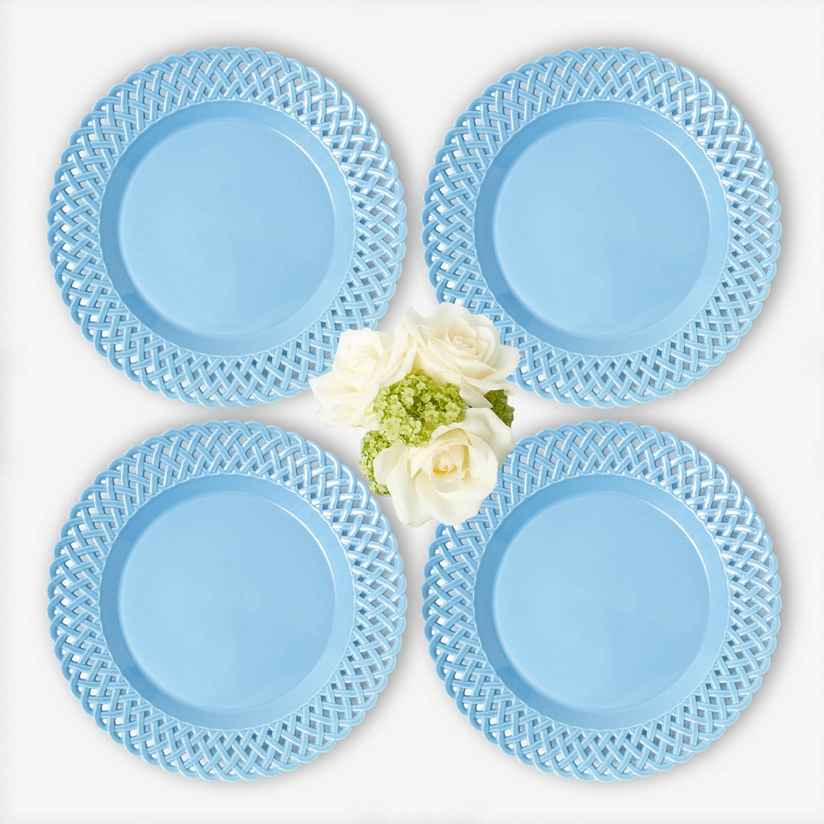 Basketweave Pattern White Basket Weave Dinner Plates Pfaltzgraff