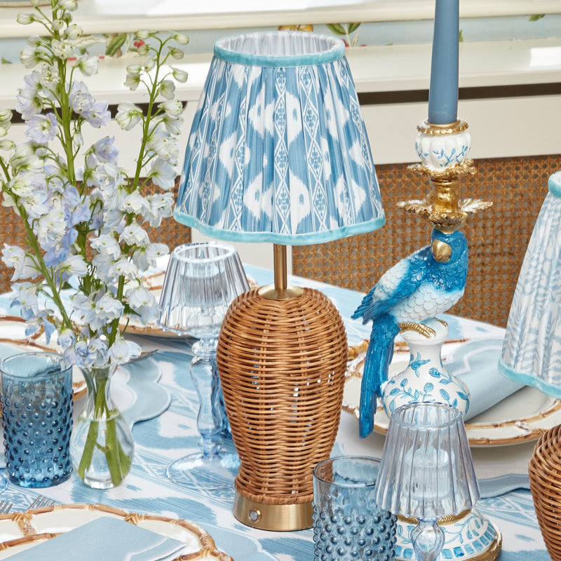 Trio of Rechargeable Rattan Lamps