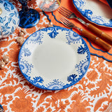 Plate adorned with the signature style of Blue Deauville in blues.