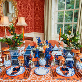 Dinner plate featuring an elaborate Blue Deauville design.