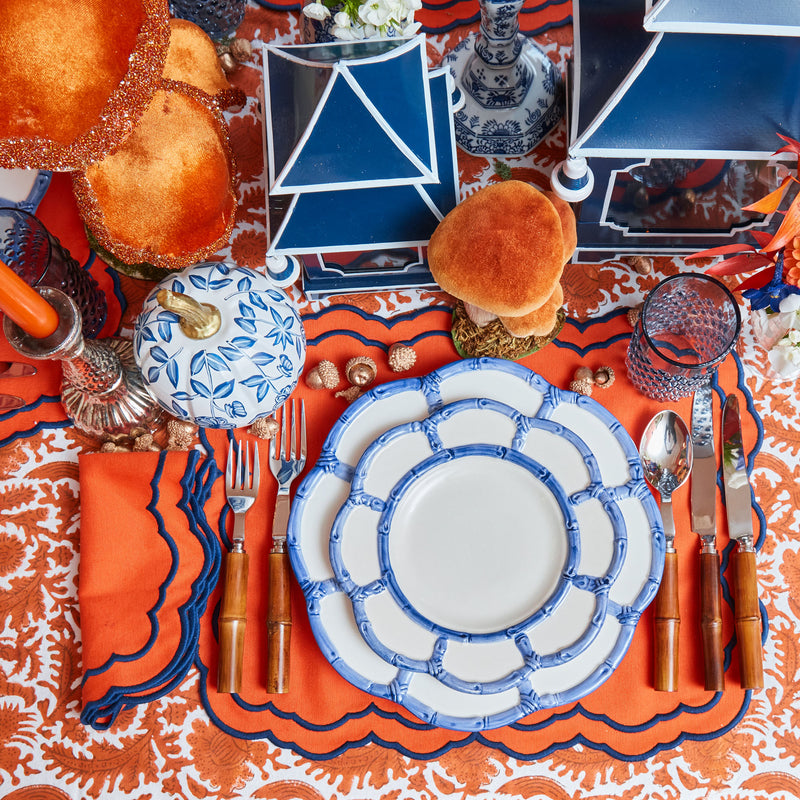 Versatile and stylish: Blue Petal Bamboo Starter Plate.