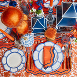 Blue Petal Bamboo Dinner & Starter Plates (Set of 8)