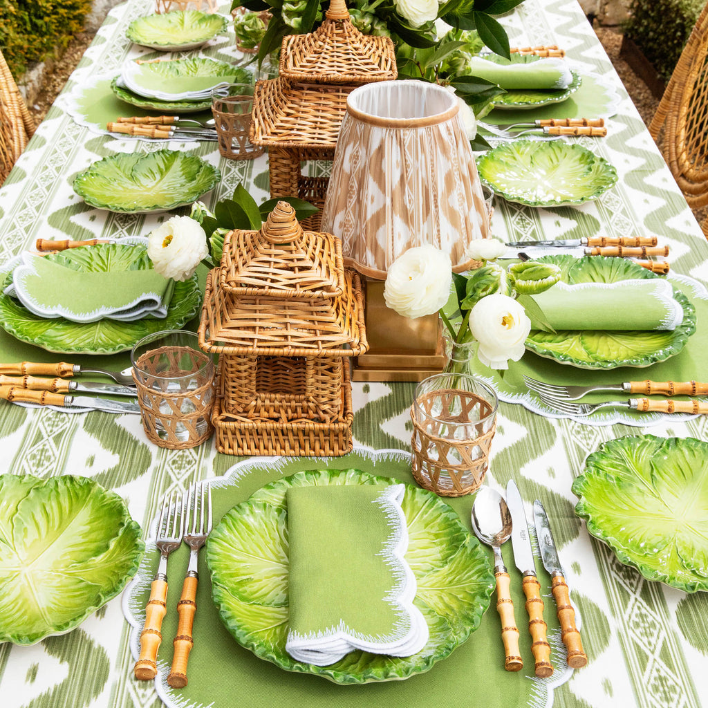 Cabbage Dining Set Serena Green Cabbage Dinner & Starter Plates (Set of 8)– Mrs. Alice