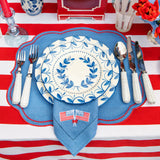 Elizabeth Blue Garland Dinner Plates (Set of 4)