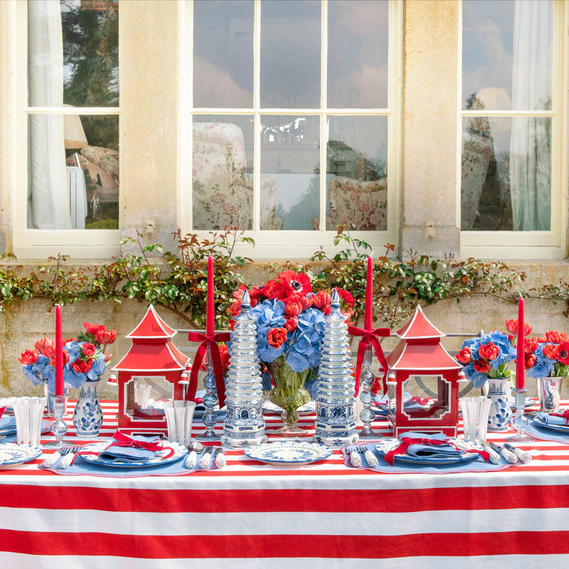 Eloise Blue & Red Placemats (Set of 4)