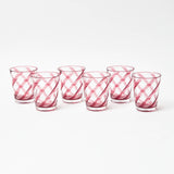 Cranberry Swirl Outdoor Glasses (Set of 6)