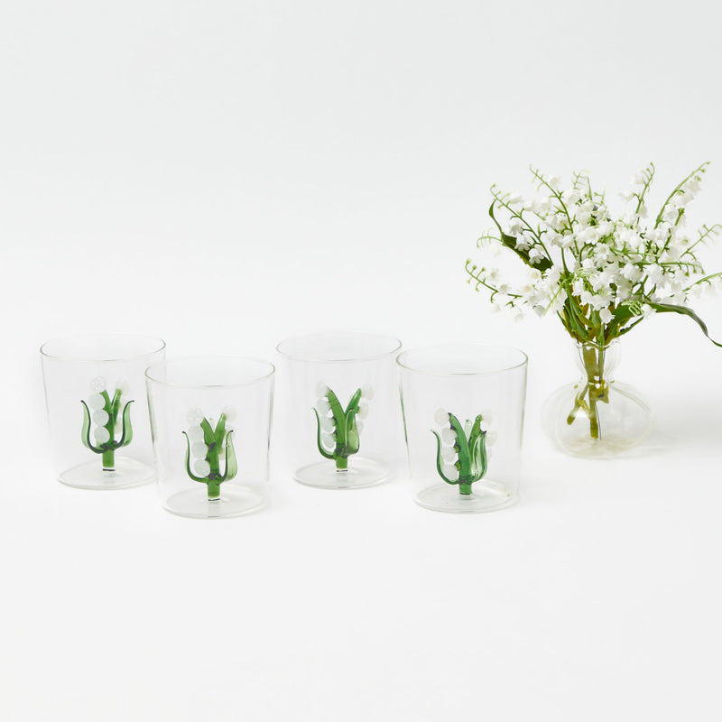 Lily of the Valley Glasses (Set of 4)