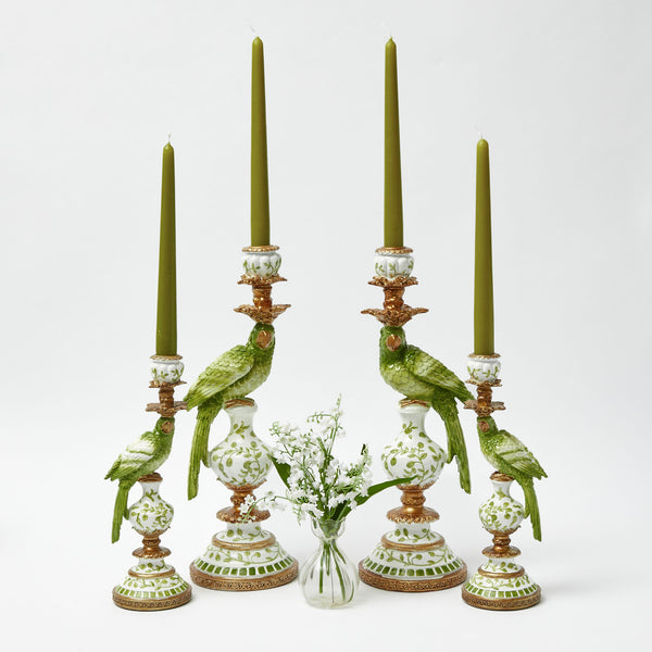 Green Parrot Candle Set