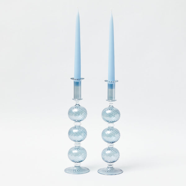 Camille Azure Candle Holder (Pair)