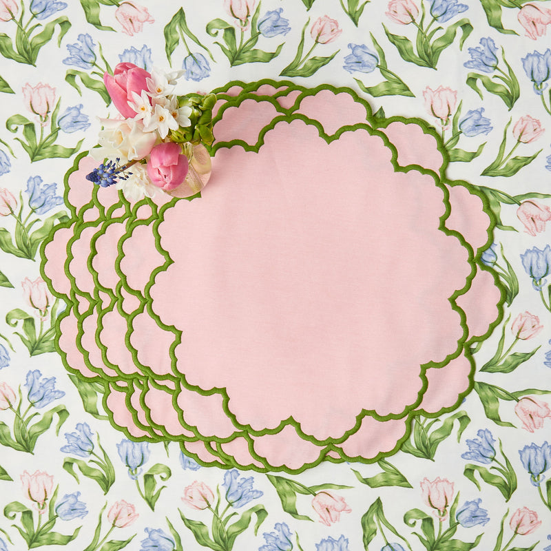 Lily Pink & Green Placemats (Set of 4)
