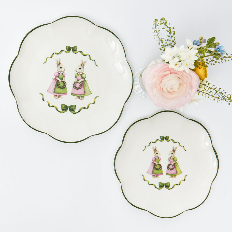 Pink Cottontail Bunny Starter Plate