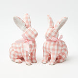 Pink Gingham Bunny (Pair)
