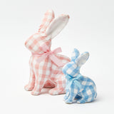 Blue & Pink Gingham Bunny Family
