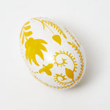 Hand Painted Yellow Eggs (Set of 4)
