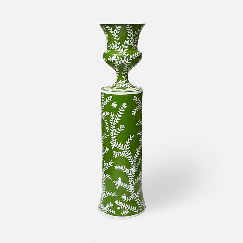 Emmeline Green Floral Urn