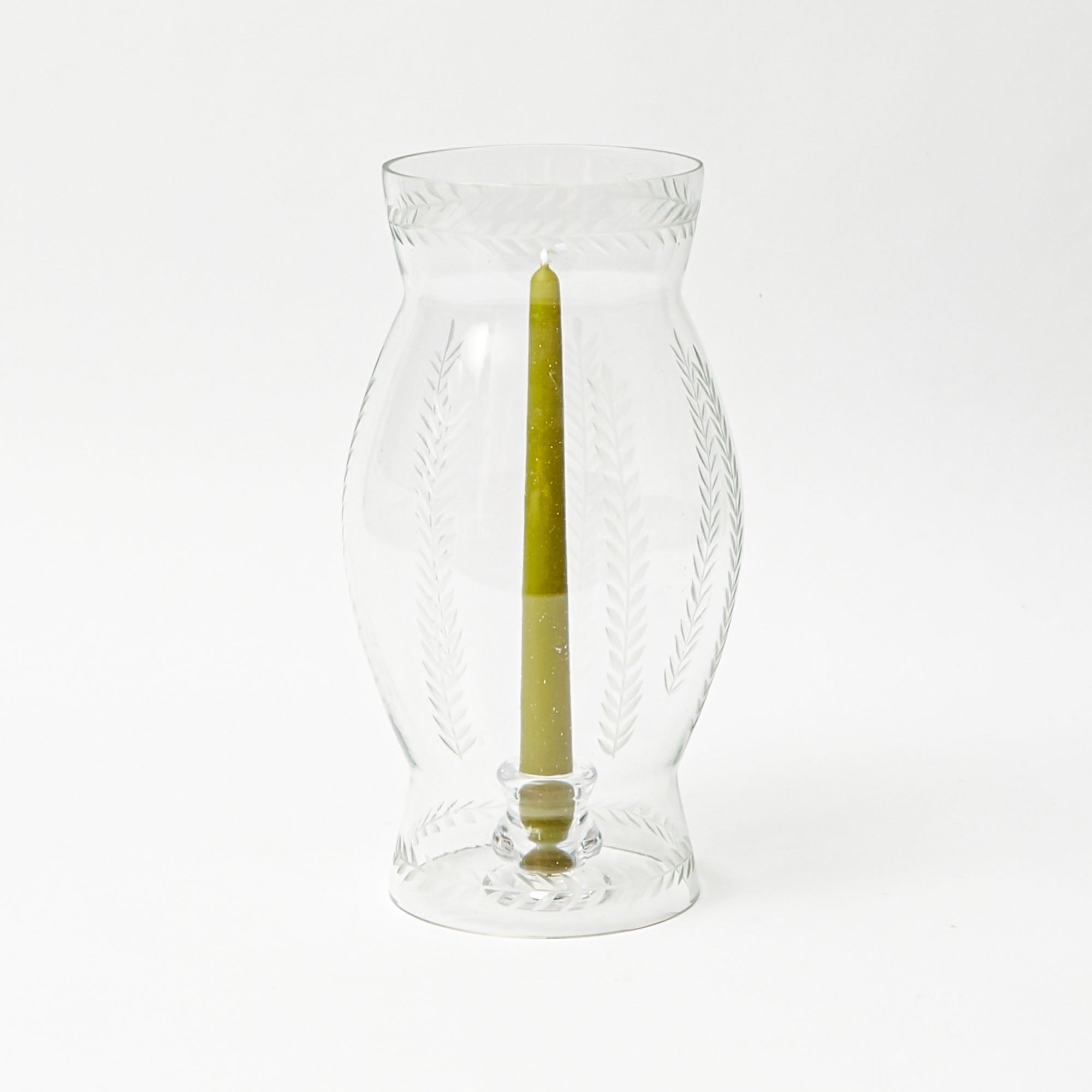 Engraved Glass Hurricane
