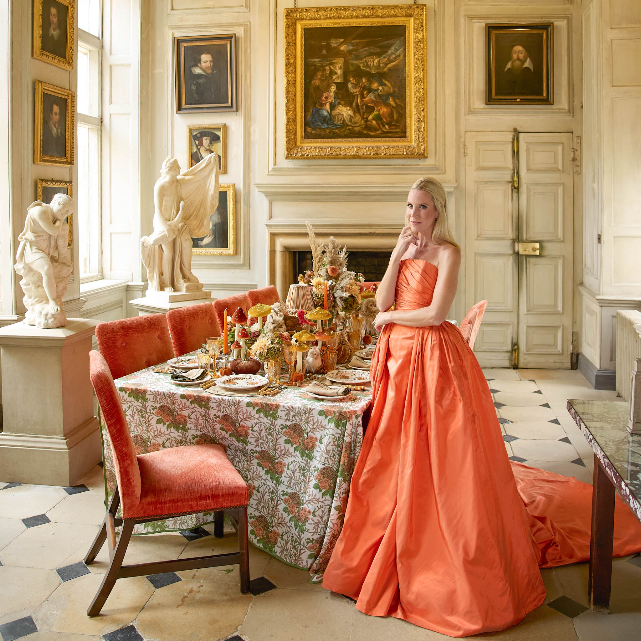 Autumn Lady Isabella's Garden Tablecloth