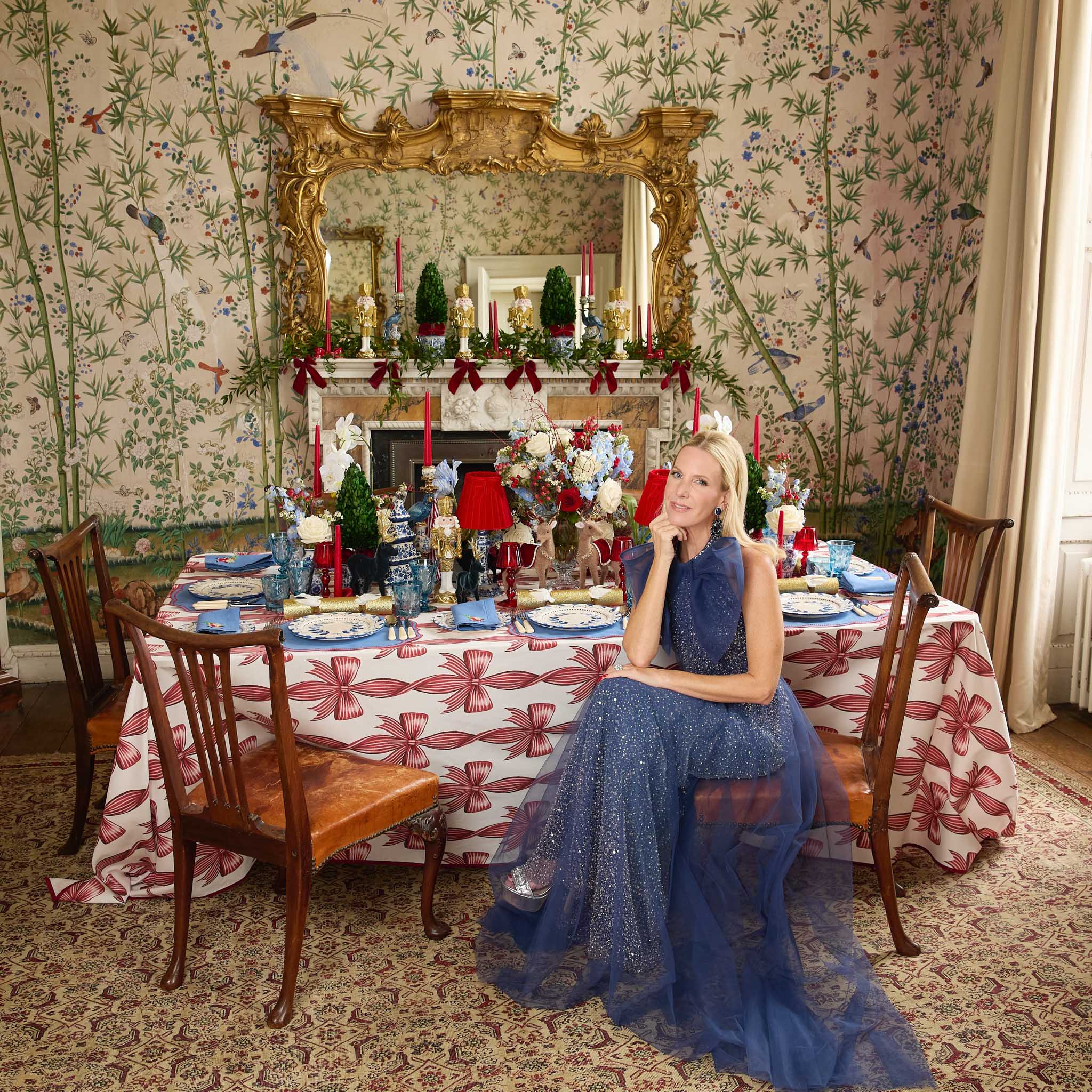 Faux Orchid in Chinoiserie Vase