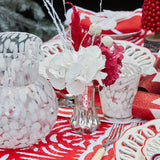 Make every Christmas gathering special with the Dappled White Glasses & Jug Set - a delightful addition to your holiday table.