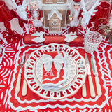 Enhance your table setting with the vibrant colors and exquisite design of these placemats and napkins.