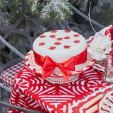 Showcase your cakes and confections in style with the Red Elizabeth Garland Cake Stand, a regal and festive stand that exudes sophistication and captures the spirit of the season.