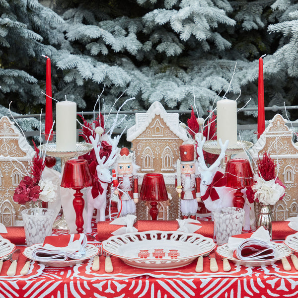 Illuminate your surroundings with the Small Paulette Red Candle Holder Trio (Assorted), a delightful ensemble for adding warmth to your decor.