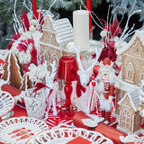 Enhance your festive home with the charming beauty of our Red Glitter Nutcracker Trio, adding a touch of whimsy to your decor.