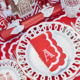 Make your gatherings merrier with these Red Glitter Crackers (Set of 6) and their lovely white bows.