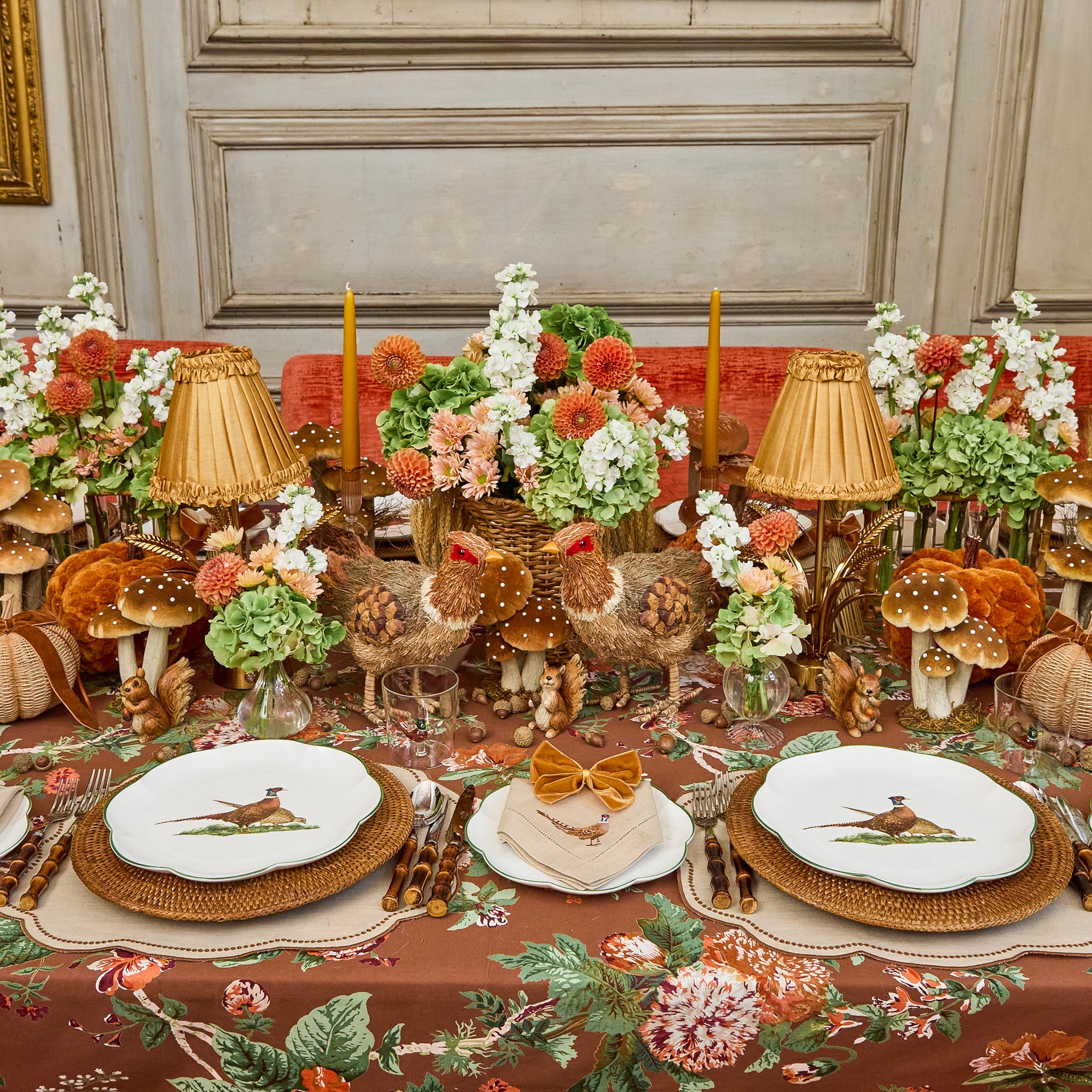 Scalloped Pheasant Dinner & Starter Plates (Set of 8)