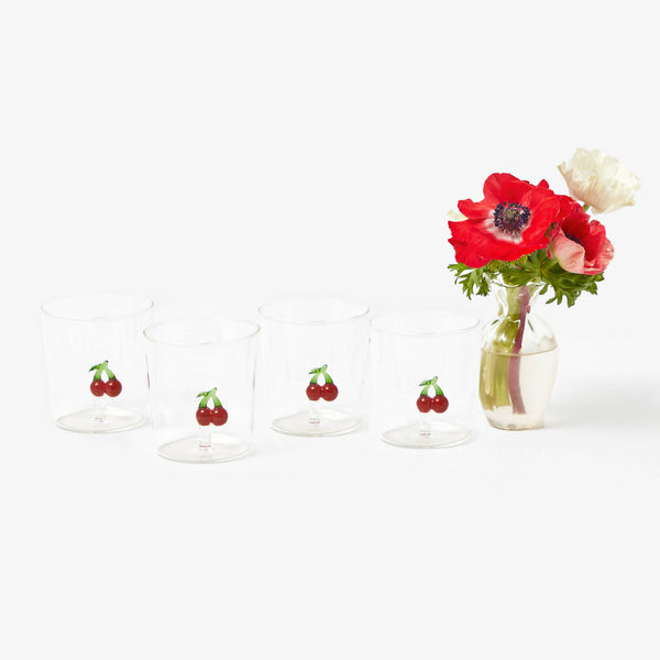 Cherry Glasses (Set of 4)