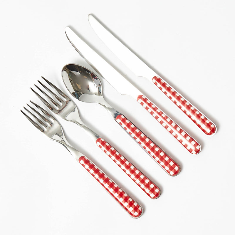 Red Gingham Cutlery (5 Piece)