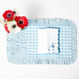 Blue Gingham Ruffle Placemats (Set of 4)