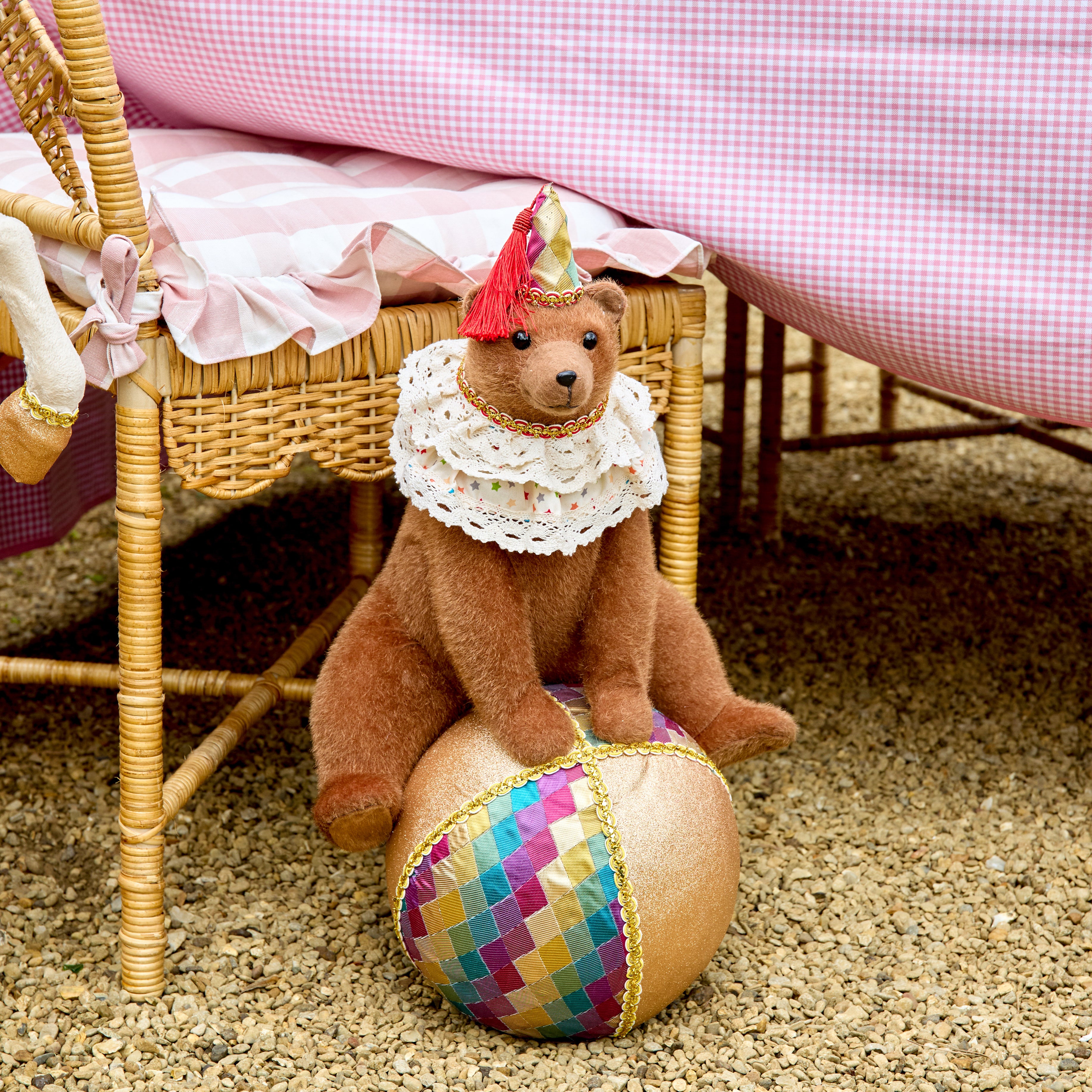 Bertie Bear On Ball - 59cm