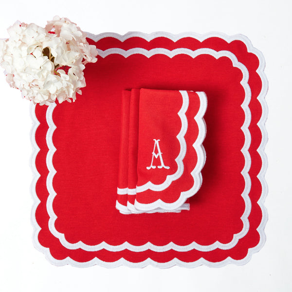 Isla Red Napkins (Set of 4) – bring a touch of elegance to your dining table.
