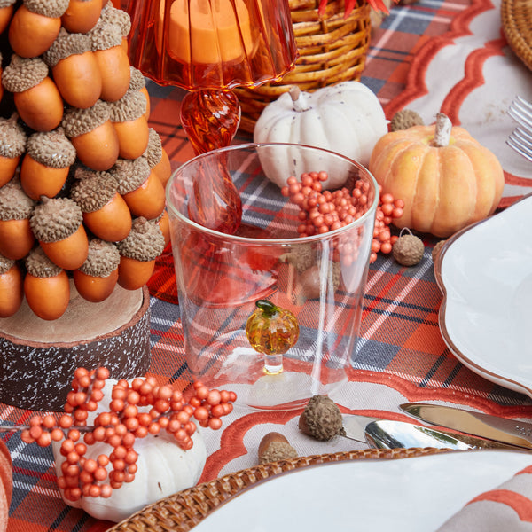 Elevate your table setting with these charming Pumpkin Glasses.