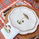 Create a cohesive and stylish table arrangement with the Scalloped Mushroom Starter Plate (Brown) set, perfect for a gathering of 24.