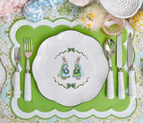 Blue & Pink Cottontail Bunny Dinner Plates (Set of 4)
