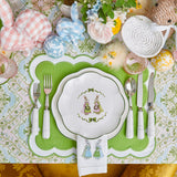 Blue & Pink Cottontail Bunny Starter Plates (Set of 4)