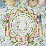 Lily Pink & Green Placemats & Napkins (Set of 4)