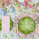 Pink Linen Flower Napkins (Set of 4)