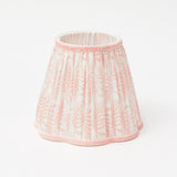 Pink Fern Scalloped Lampshade (15cm)