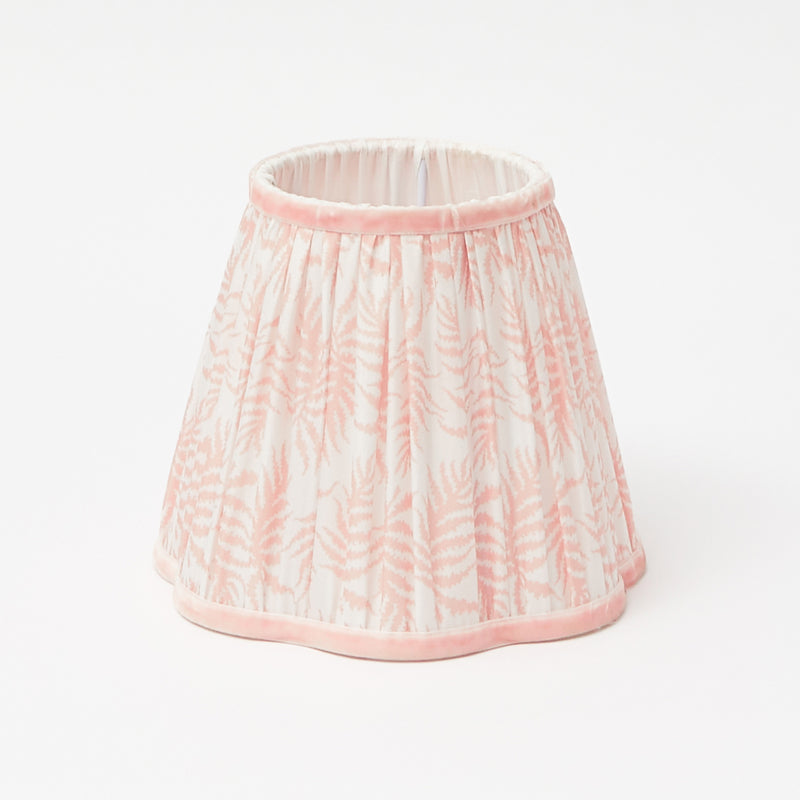 Rechargeable Lamp with Pink Fern Lampshade