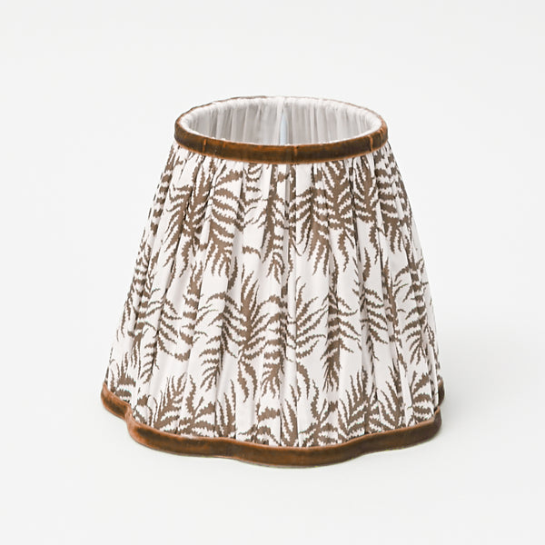 Chocolate Brown Fern Scalloped Lampshade (18cm)