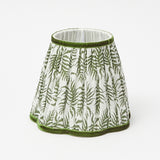 Rattan Ursula Rechargeable Lamp with Olive Fern Lampshade (15cm)