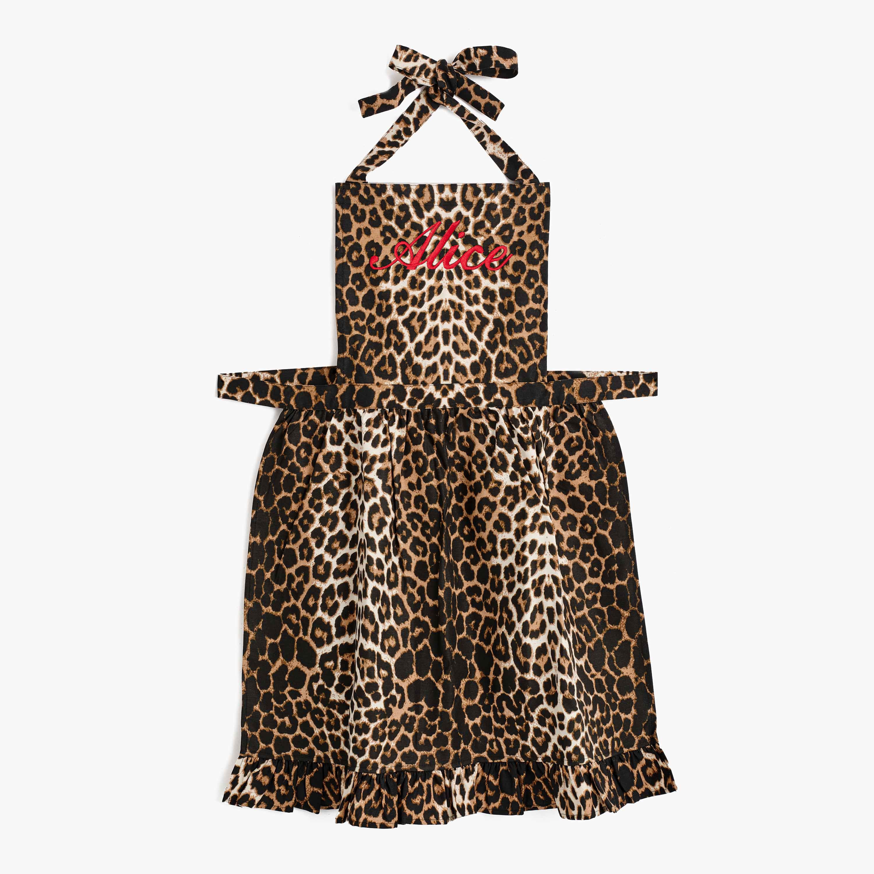 Frilled Leopard Apron