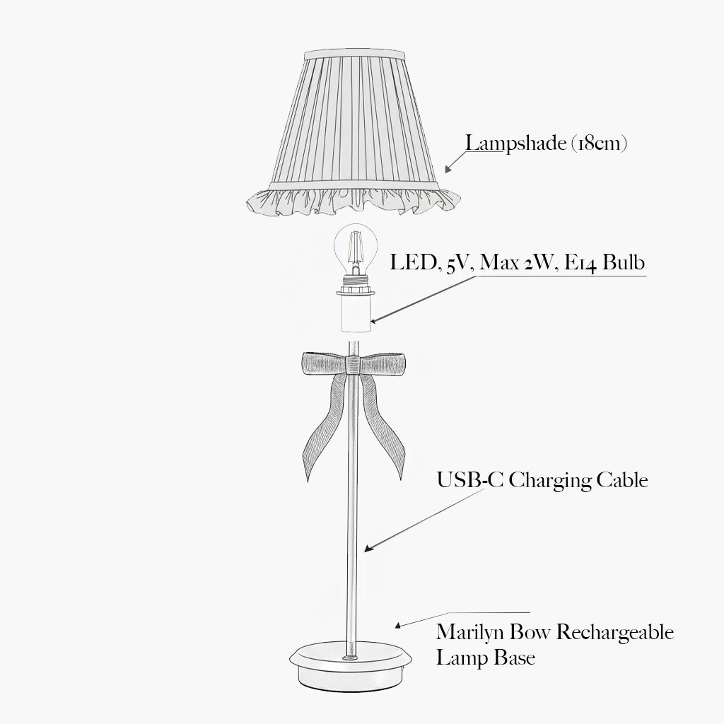 Marilyn Bow Rechargeable Lamp